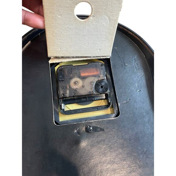 Vintage 1980s Papillon Quartz Mantel Table Clock Black Lacquer Clock Dome Shape - Picture 7 of 12